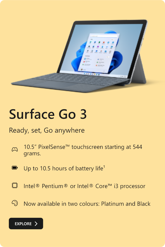 Surface Go 3 Product Image | Shop from Braintree