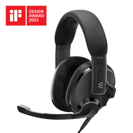EPOS H3 Closed Acoustic Gaming Headset with Noise-Cancelling Microphone - Plug & Play Audio - Around the Ear - Adjustable, Ergonomic