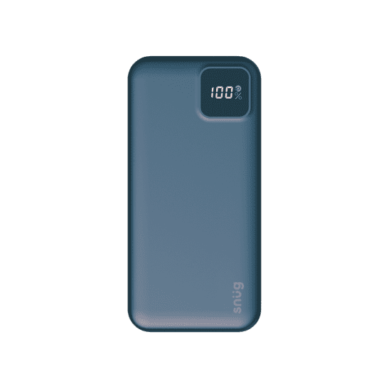 Snug 10000mAh Square Digital Display PD Powerbank – Blue - Image 2