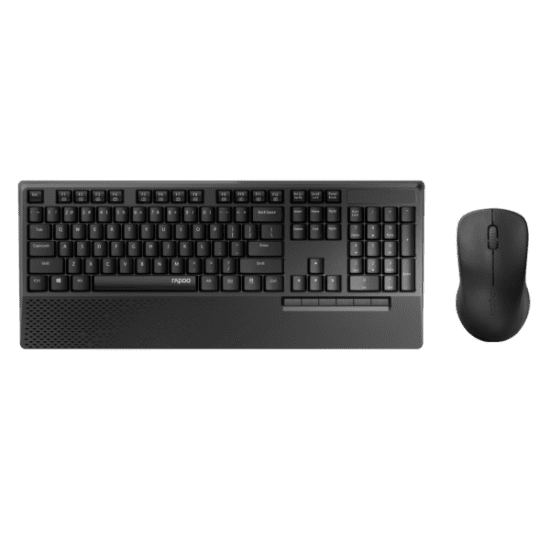 Rapoo X1960 Wireless Keyboard and Mouse - Black - Image 2
