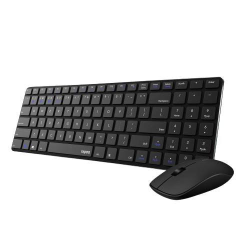 Rapoo 9300M Multi-mode Wireless Optical Keyboard and Mouse Set - Black - Image 5