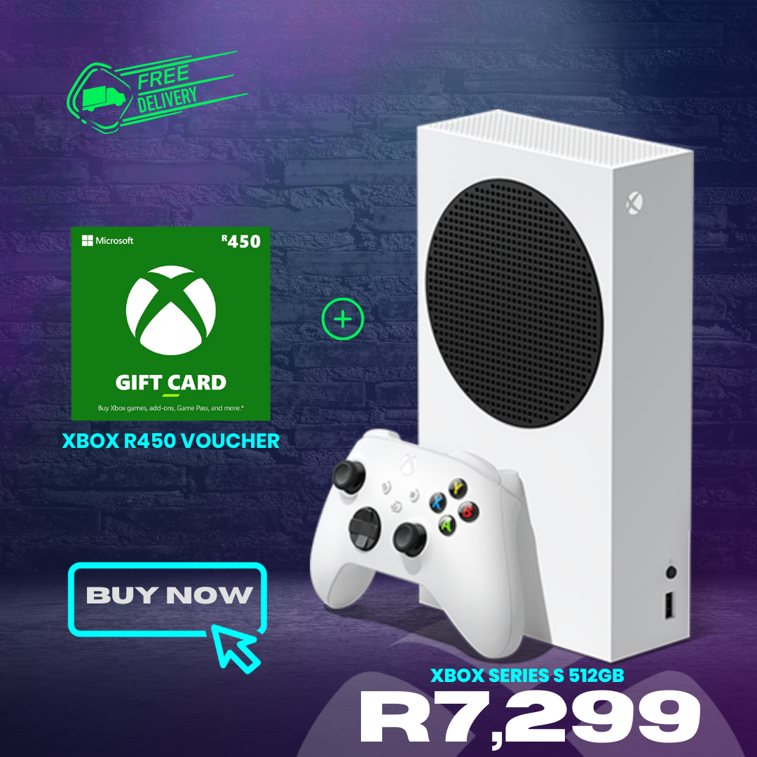 Combo Deal - Xbox Series S 512GB White with Microsoft Xbox 450 ZAR ESD ZA Voucher