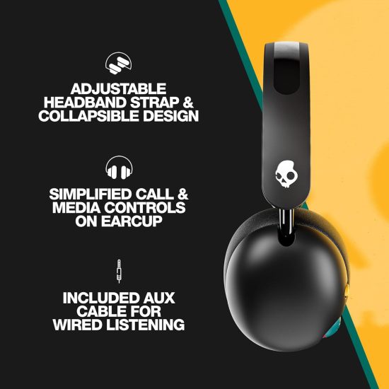 Skullcandy Grom Over Ear Wireless Headphones for Kids Black 2 | Shop from Braintree