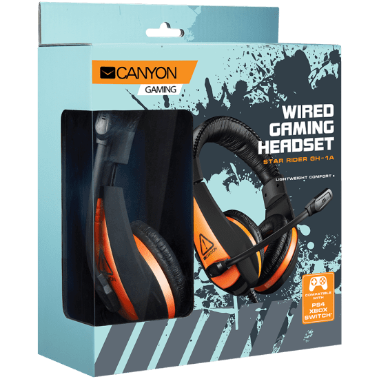 CANYON headset Star Raider GH 1A Black Orange 2 | Shop from Braintree