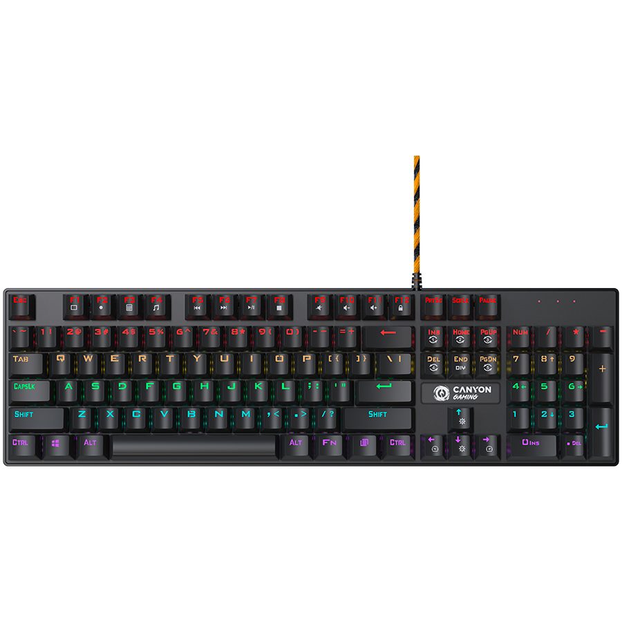 CANYON keyboard Deimos GK-4 Rainbow US Wired - Black