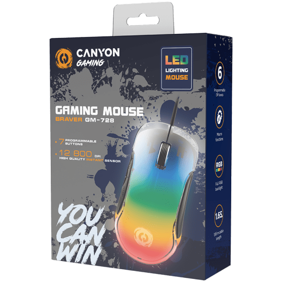 CANYON mouse Braver GM 728 LED Crystal 7buttons Wired Black 5 | Shop from Braintree