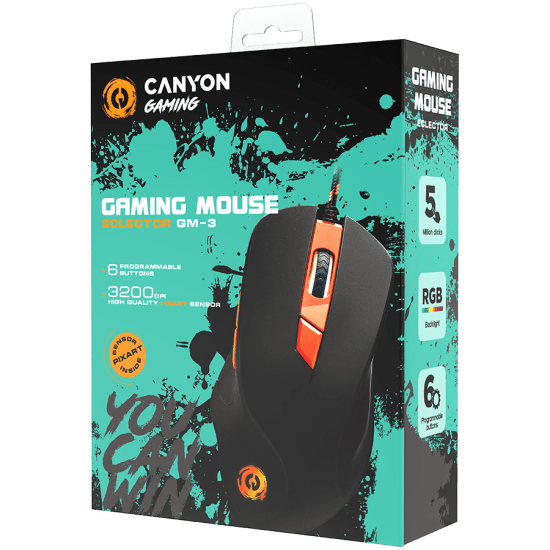 CANYON mouse Eclector GM 3 RGB 6buttons Wired Black 5 | Shop from Braintree