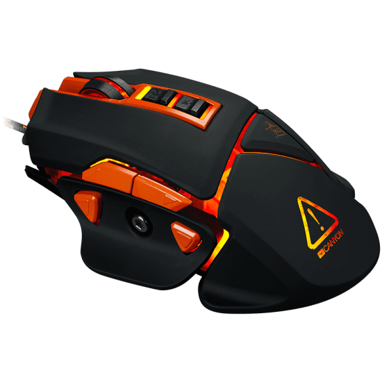 CANYON mouse Hazard GM 6 LED Wired Black Orange 2 | Shop from Braintree