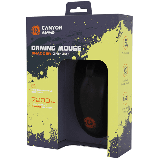 CANYON mouse Shadder GM 321 RGB 6buttons Wired Black 5 | Shop from Braintree