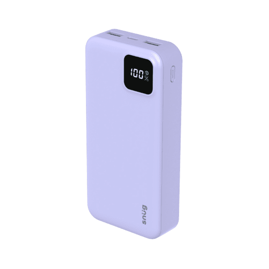 Snug Square Digital PD Powerbank – 20000mAh – Lavender