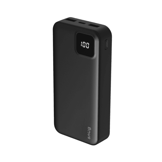 Snug Square Digital Powerbank – 20000mAh - Black