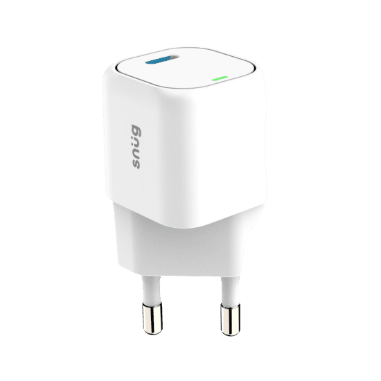 Snug 1 Port Mini PD Home Charger – 25W – White