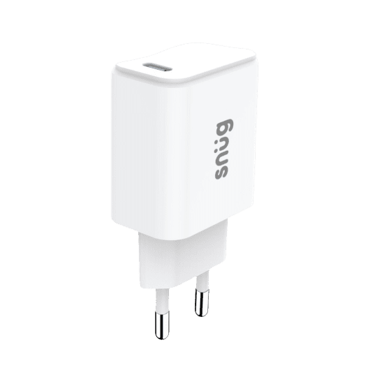 Snug 1 Port Mini PD Home Charger – 25W – White