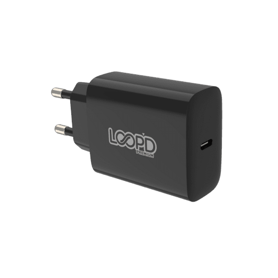 LOOPD 1 Port PD Home Charger 20W – Black - Image 2