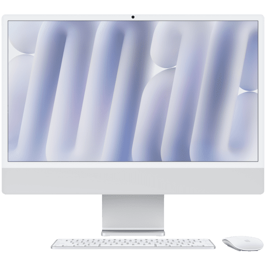 24-inch iMac with Retina 4.5K display: Apple M4 chip with 8‑core CPU and 8‑core GPU, 16GB, 256GB SSD - Silver, Model A3247