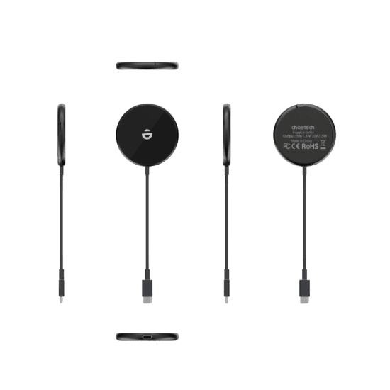 Choetech Fast Wireless Charger with Stand T697-F 15W – Black - Image 4