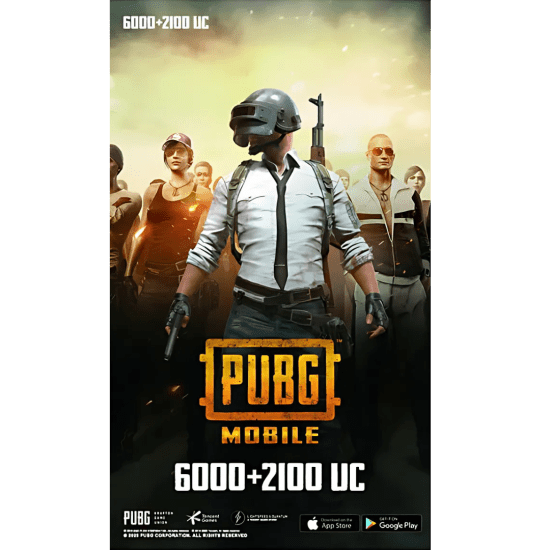 PUBG Mobile Unknown Cash - 6000 + 2100 UC