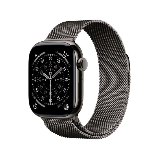 Apple Watch Series 11 GPS + Cellular 46mm Slate Titanium Case with Slate Milanese Loop - M/L