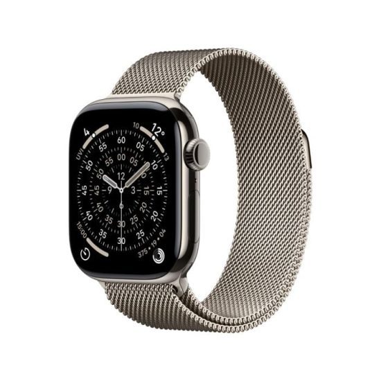 Apple Watch Series 11 GPS + Cellular 46mm Natural Titanium Case with Natural Milanese Loop - M/L