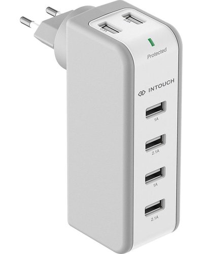 INTouch 6 USB Travel Wall Charger (White)(36W)