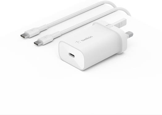 Belkin Boostcharge 25W USB-C Wall Charger with USB-C Cable White