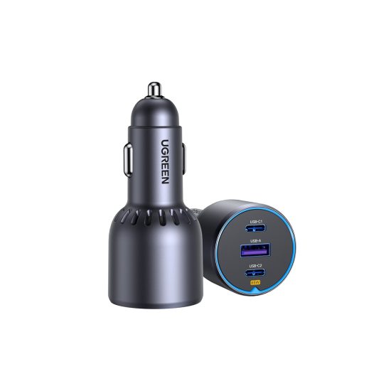UGREEN Trio PD Car Charger 75W – Space Grey
