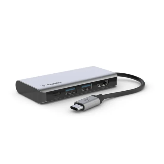 Belkin USB-C 4-in-1 Multiport Adapter Silver