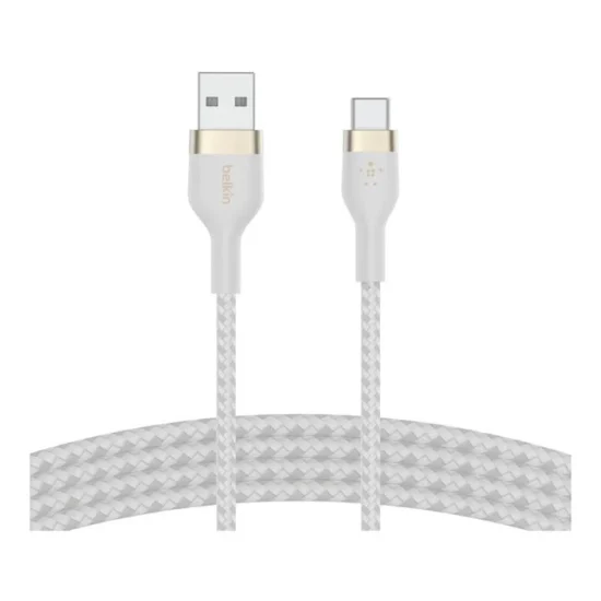 Belkin 1m BoostCharge Pro Flex 15W USB-A to USB-C Cable White