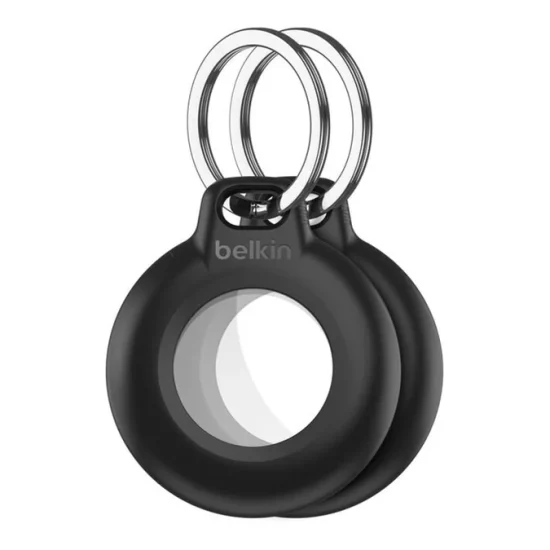 Belkin Waterproof Secure Holder with Key Ring for AirTag Black 2-pack