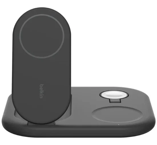 Belkin BoostCharge 15W Magnetic Foldable 3-in-1 Wireless Charging Station with Qi2