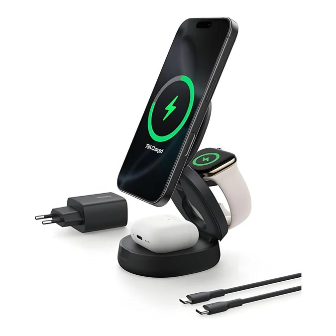 Belkin MagSafe-Compatibe Wireless Multi Charging Station Black