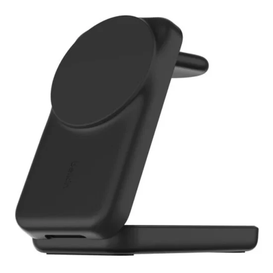 Belkin UltraCharge 25W 3-in-1 Qi2 Square Magnetic Charger Black