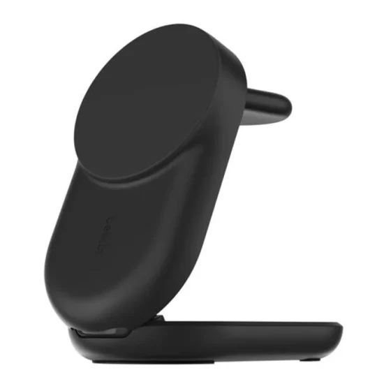 Belkin UltraCharge 25W 3-in-1 Qi2 Round Magnetic Charger Black