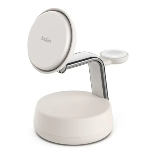 Belkin UltraCharge Pro 25W 3-in-1 Qi2 Magnetic Charger Sand