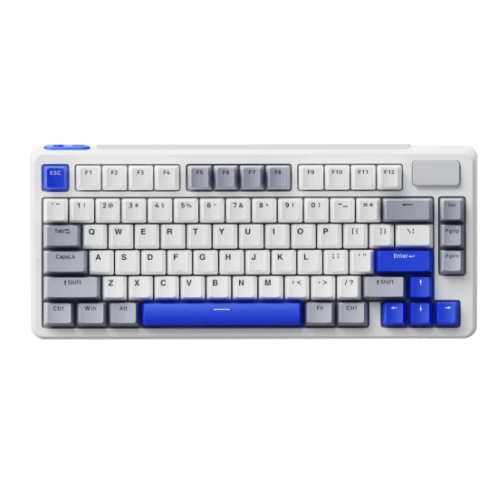 RAPV V700DIY-75 MM WLS Mechanical Keyboard - WHITE,GREY,BLUE