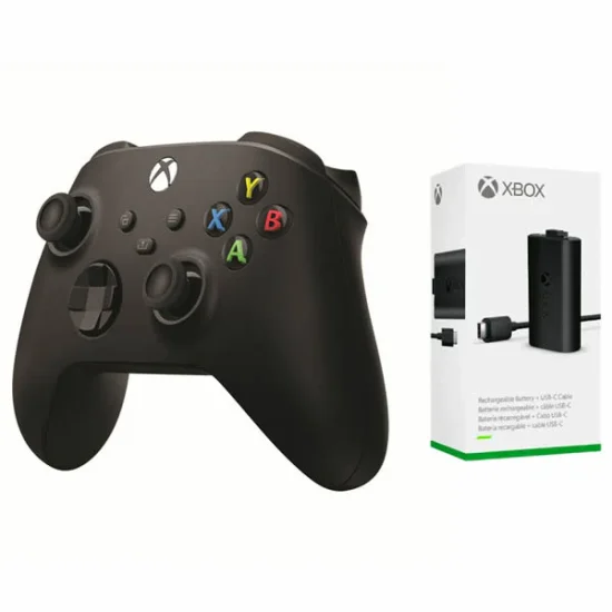 Xbox Wireless Controller - Black + Play and Charge Kit