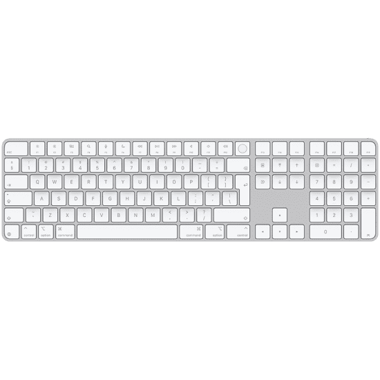 Magic Keyboard with Touch ID and Numeric Keypad for Mac models with Apple silicon - International English - White Keys,Model A3119