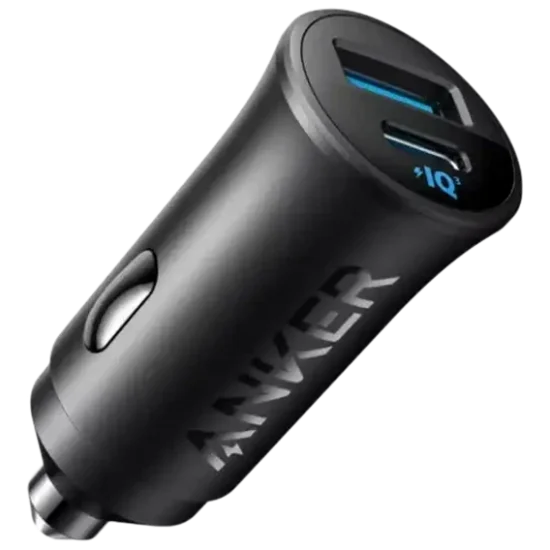 Anker 2 Port PD Black Car Charger 30w
