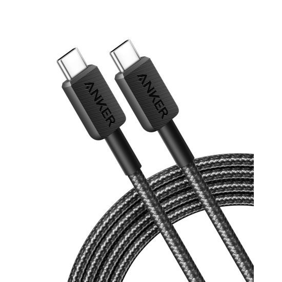 ANKER 322 USB C-USB C 1.8 Metre Braided Cable – Black
