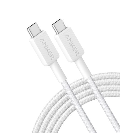 ANKER 322 USB C-USB C 1.8 Metre Braided Cable – White