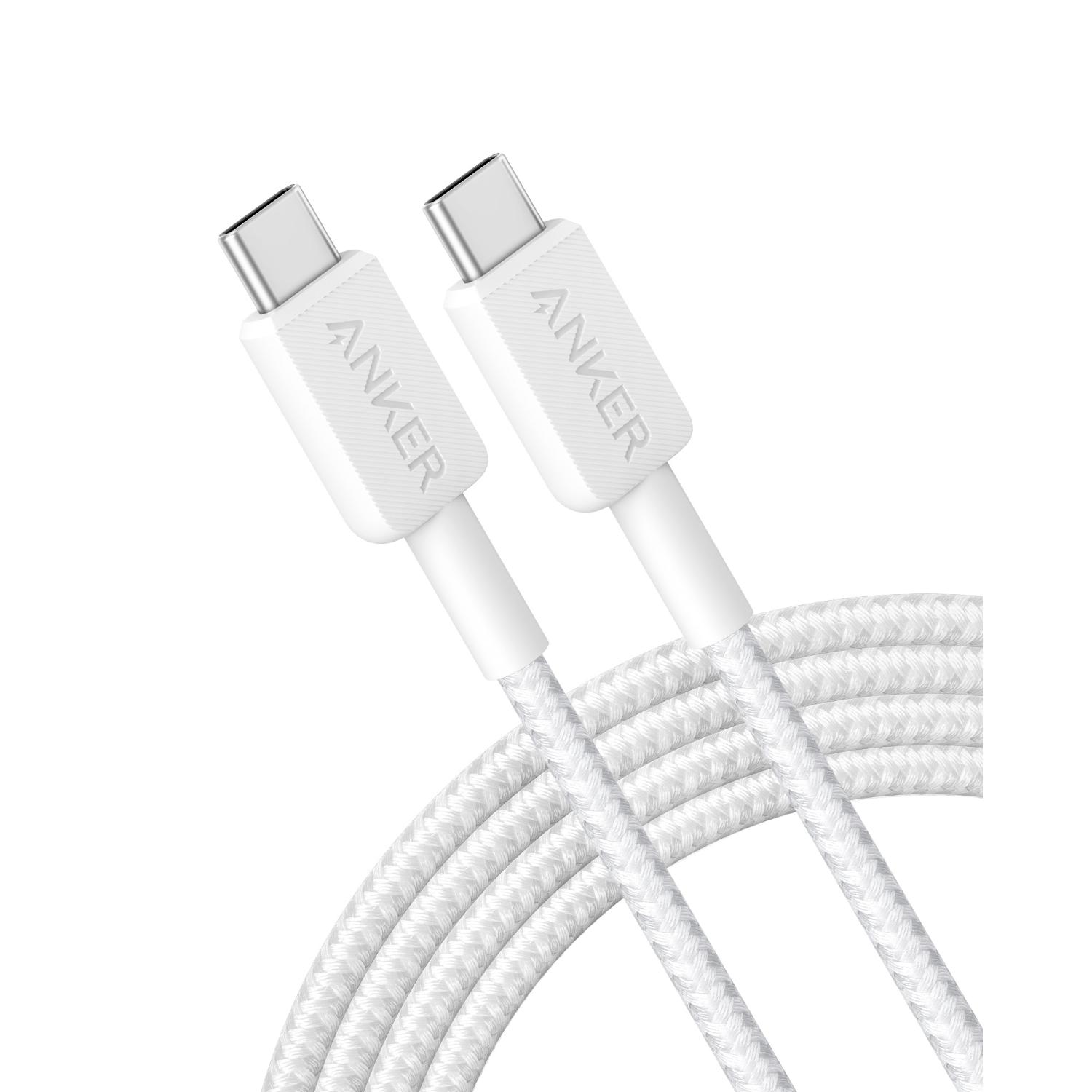 ANKER 322 USB C-USB C 1.8 Metre Braided Cable – White
