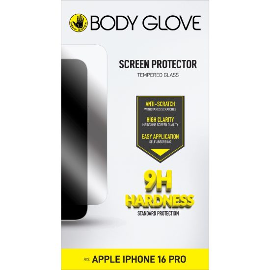 Body Glove Tempered Glass Screen Protector – Apple iPhone 16 Pro – Clear