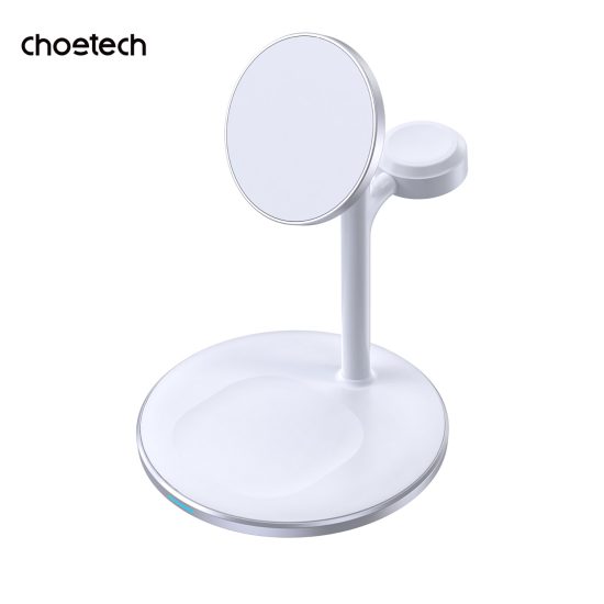 Choetech Fast Wireless 3 In 1 Magnetic Charging Stand T585-F 15W – White