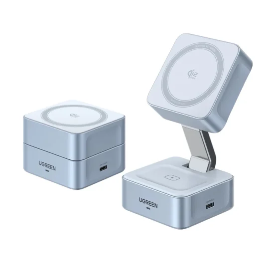 UGREEN 2-In-1 Magnetic Wireless Charger 25W - Silver