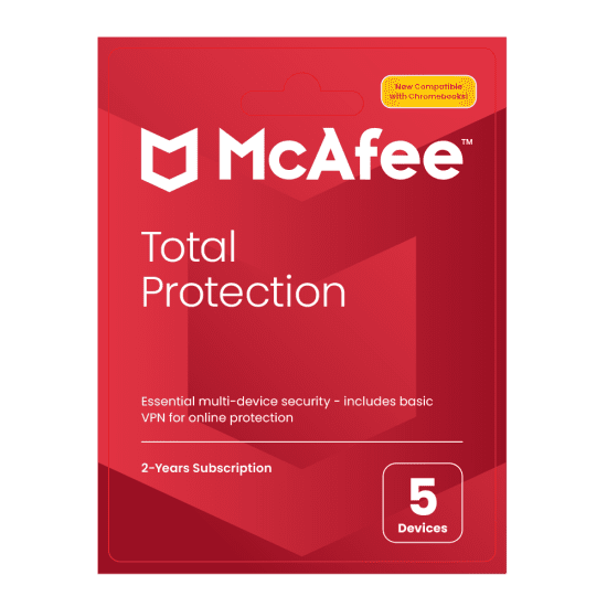 McAfee® Total Protection – 5 Devices, 2‑Year Subscription
