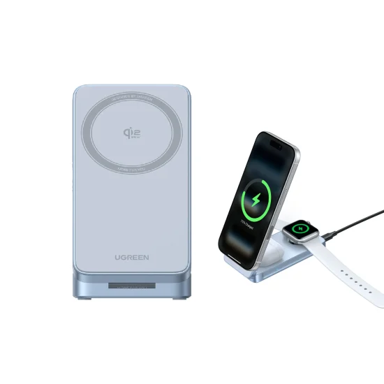UGREEN 25W Qi2 MagFlow 3-in-1 Magnetic Wireless Charger