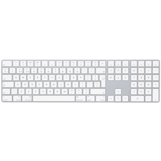 APPLE — Magic Keyboard with Numeric Keypad - International English - Silver,Model A1843
