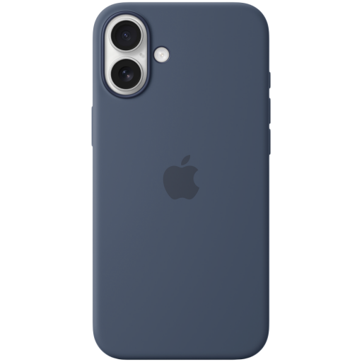 APPLE — iPhone 16 Plus Silicone Case with MagSafe - Denim,Model A3314
