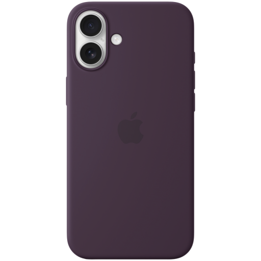 APPLE — iPhone 16 Plus Silicone Case with MagSafe - Plum,Model A3314