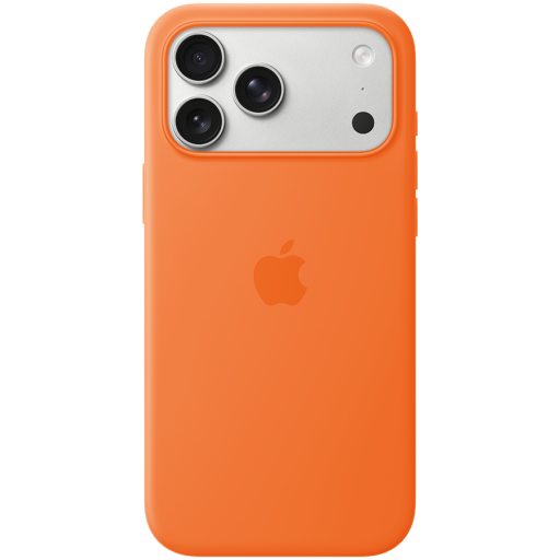APPLE — iPhone 17 Pro Max Silicone Case with MagSafe - Orange,Model A3560